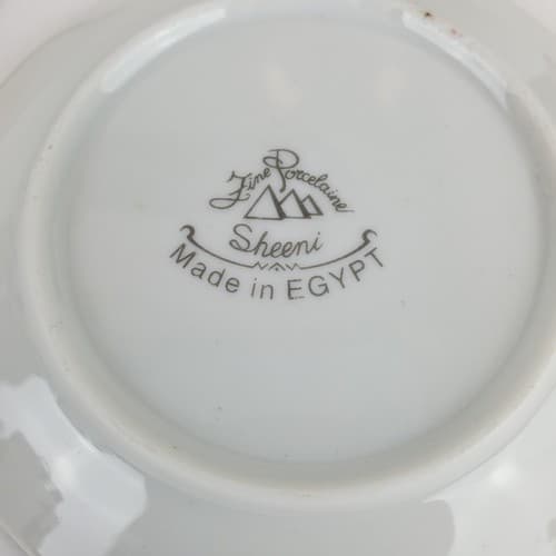 2 Decorative Mini Plates Made in Egypt by Sheeni Fine Porcelain Hieroglyphs Tut - Thumbnail 5