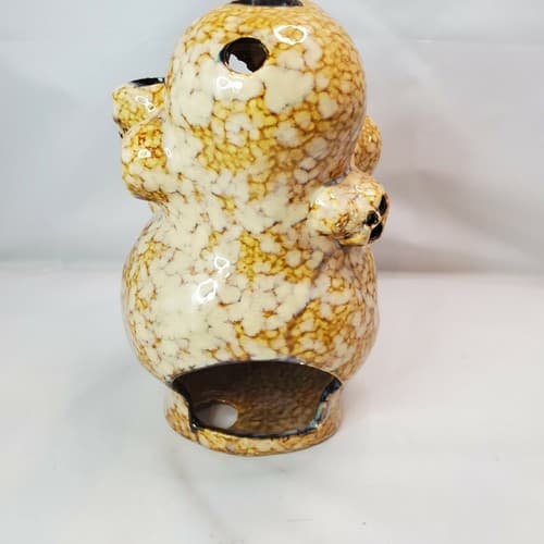 Vintage Halloween Ceramic Skulls Candle Holder Vase Spooky Scary Decor - Thumbnail 7