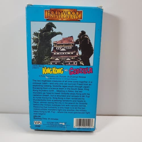 Vintage 1963 John Beck King Kong VS. Godzilla Collectible Horror 1987 Vhs Video - Thumbnail 2