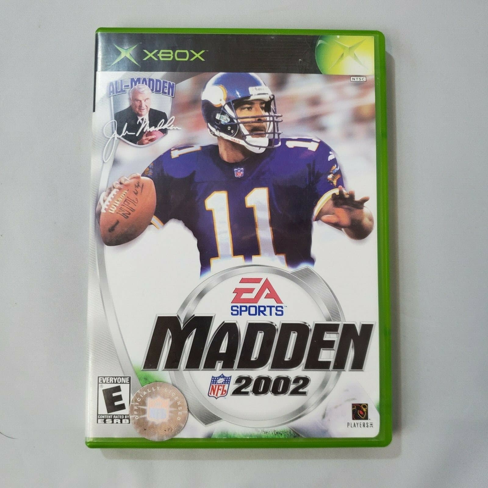 Xbox Madden NFL 2002 Video Game Complete with Manual Football