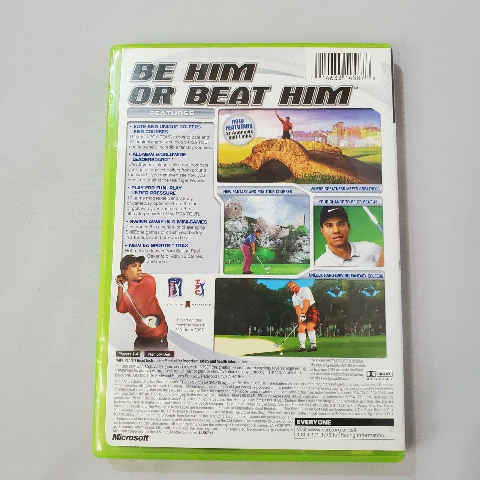 Xbox Tiger Woods PGA Tour 2003 Video Game Complete with Manual - Thumbnail 2
