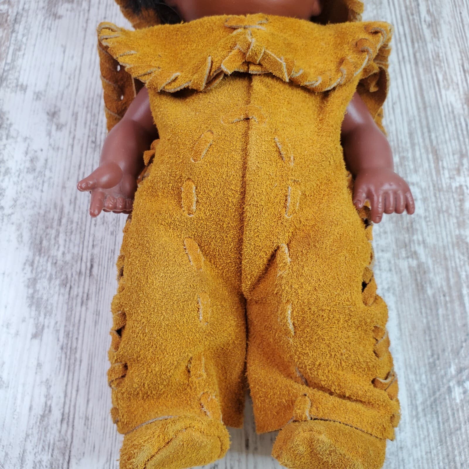 Vtg 1960s REGAL Canadian Native Doll Real Leather Suede Outfit Made in Canada - Thumbnail 3