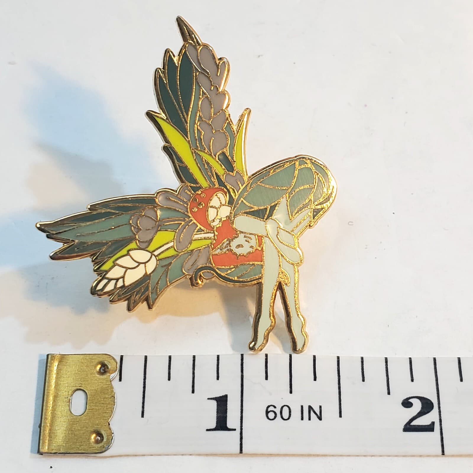 Stray Sod Fairy Enamel Lapel Tack Cap Pin Irish Folklore Push Back Collectible - Thumbnail 4