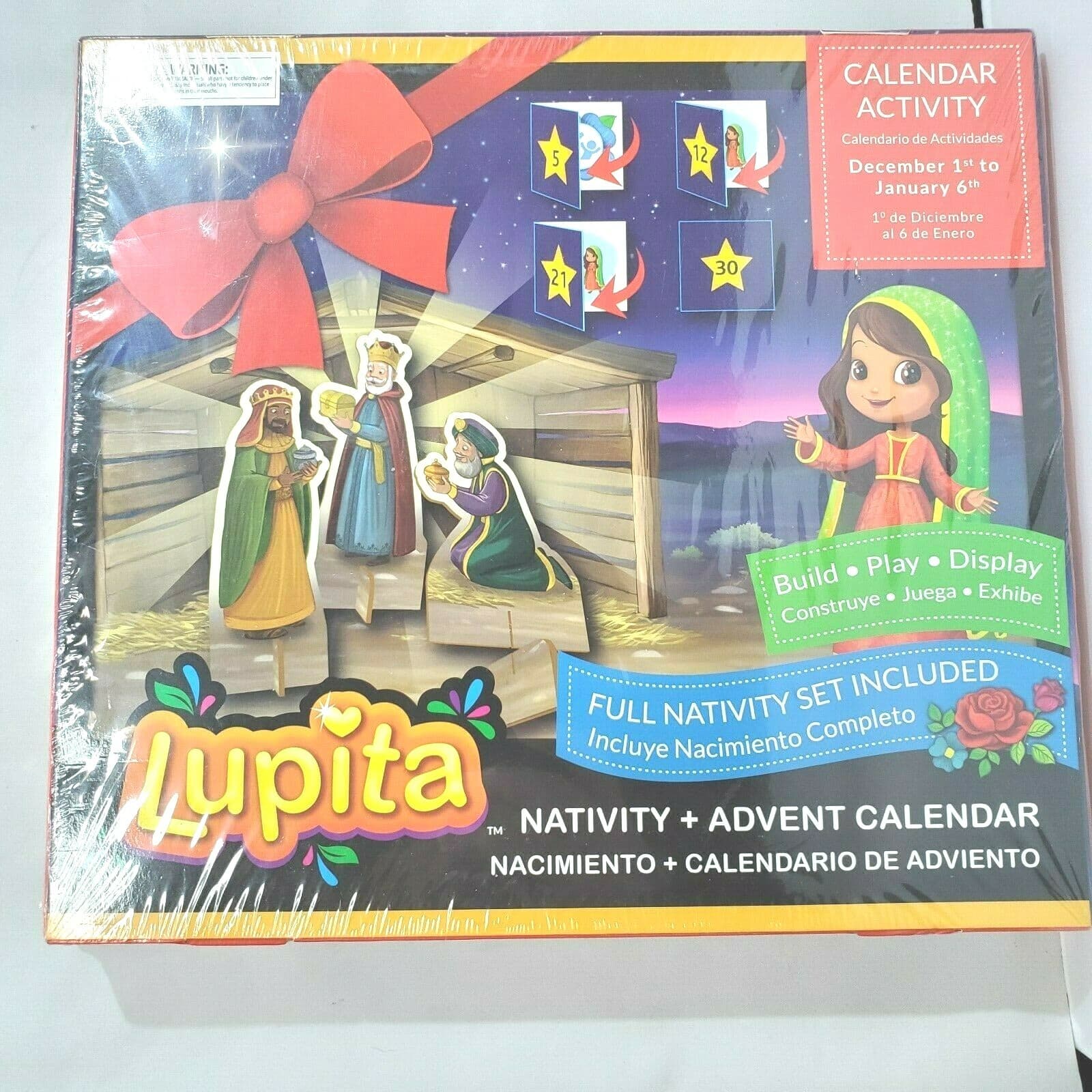 Bilingual Advent Calendar Nativity Lupita Calendario de Adviento Lupita NEW