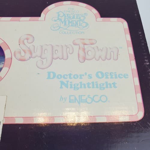 Vtg Precious Moments Sugar Town Doctor's Office House Building Nightlight 1994 - Thumbnail 9