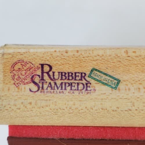Vtg 1995 Posh Plant & Seed Co. Frame Wood Block Rubber Stamp 3.5 x 5 inch Z575G - Thumbnail 5