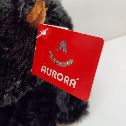 Aurora Black Bear w/Brown Paws & Snout 9" Plush Teddy Bear Toy - Thumbnail 3