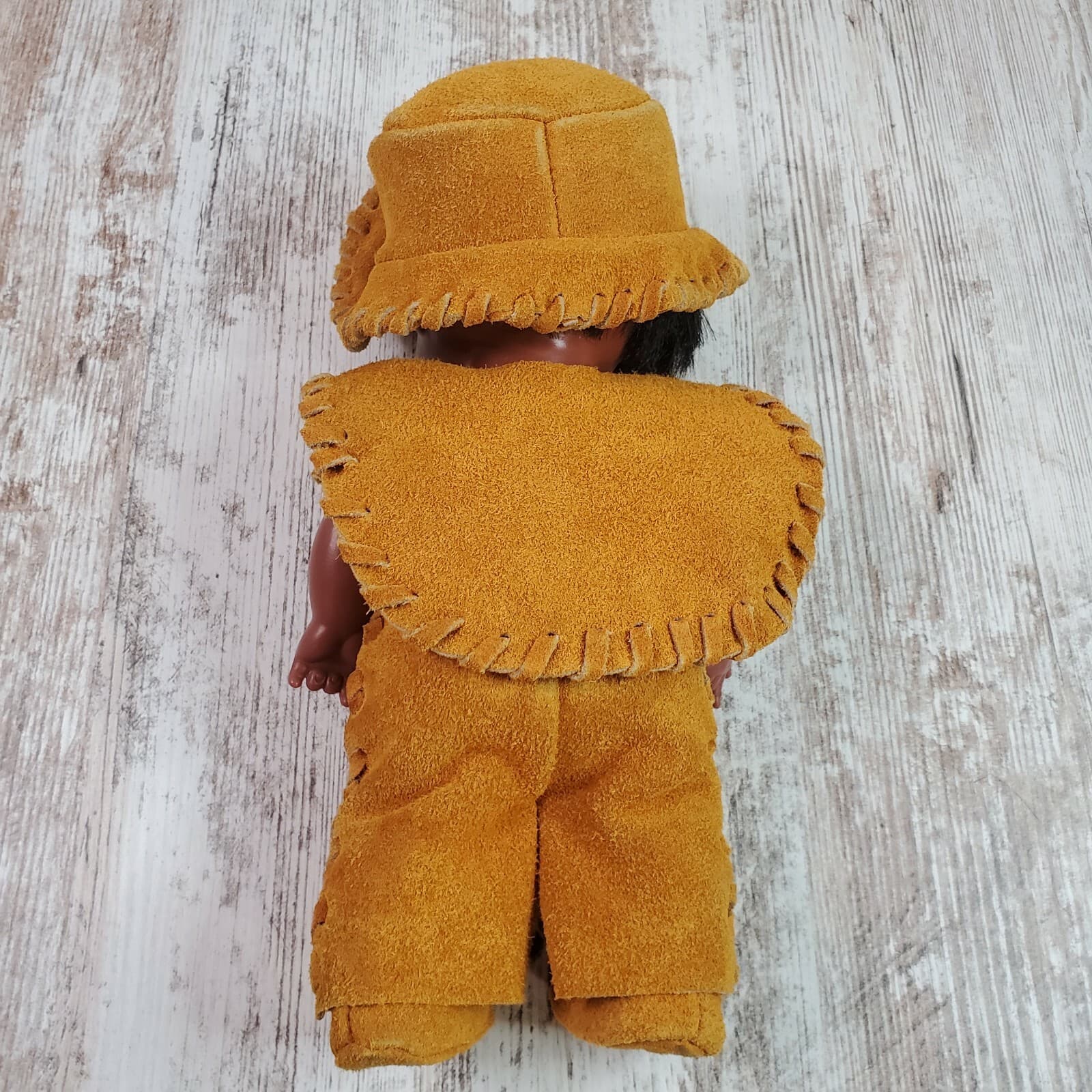 Vtg 1960s REGAL Canadian Native Doll Real Leather Suede Outfit Made in Canada - Thumbnail 4
