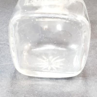 Vintage Lavoris Clear Glass Mouthwash Jar with Stopper Starburst Design EMPTY - Thumbnail 6