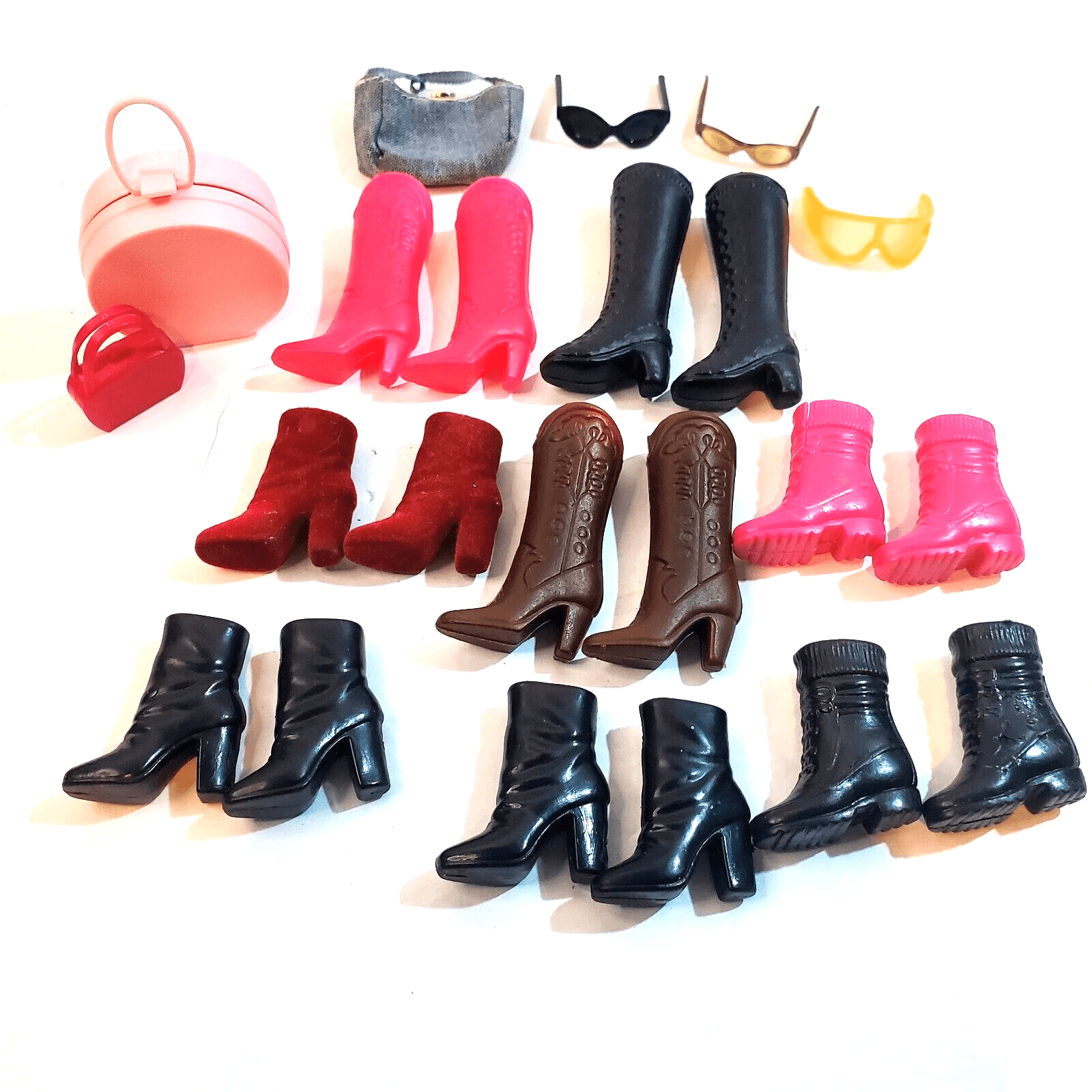 Vintage Barbie Doll Accessories 22 piece Mixed Lot 1990's Boots Sunglasses Purse