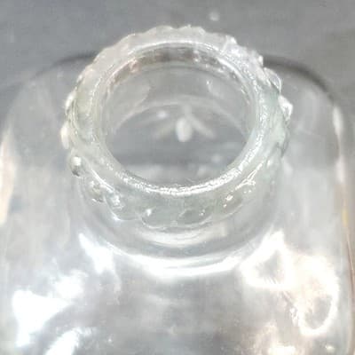 Vintage Lavoris Clear Glass Mouthwash Jar with Stopper Starburst Design EMPTY - Thumbnail 7