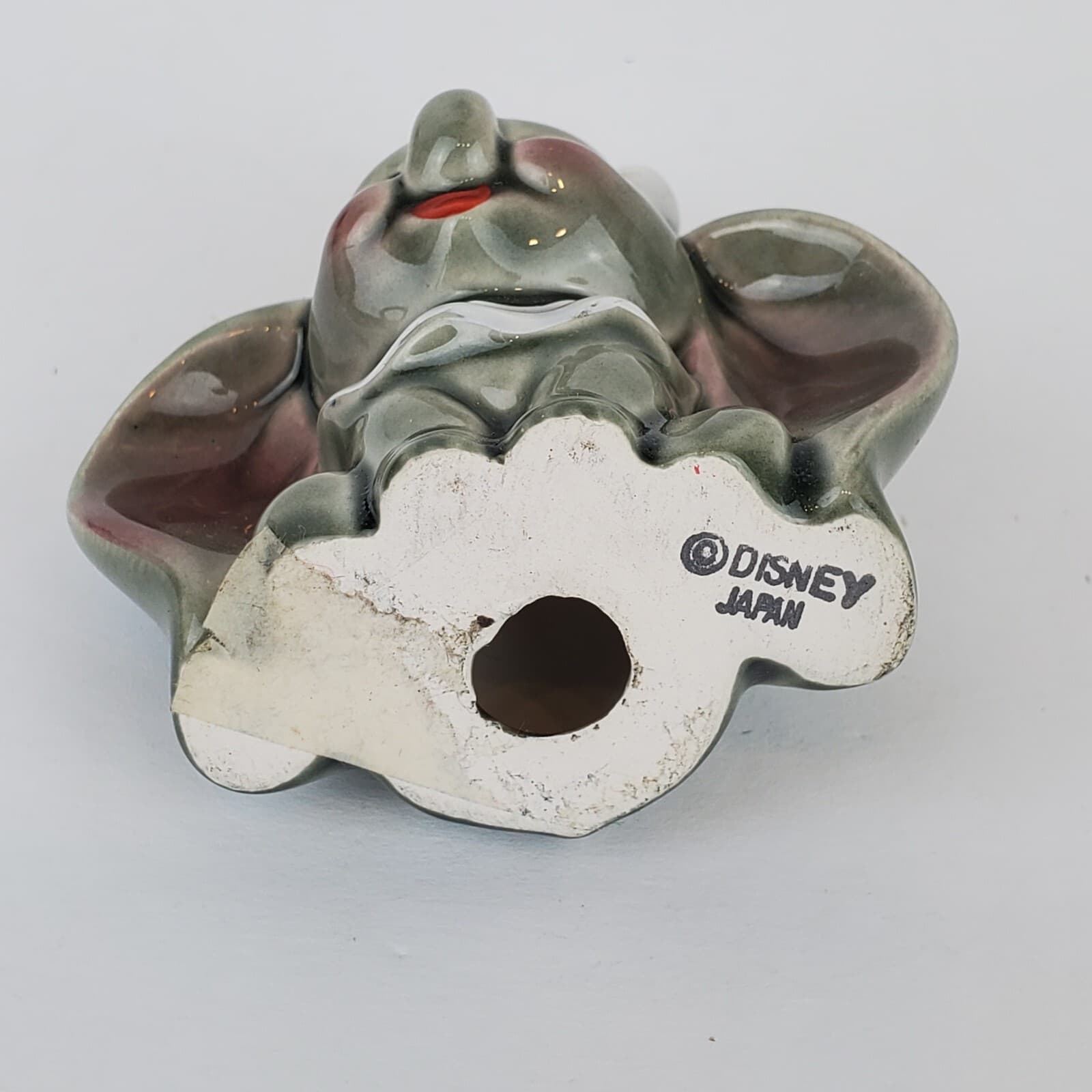 Vintage Disney Japan Baby Dumbo Circus Elephant Porcelain Figurine Yellow Hat - Thumbnail 5