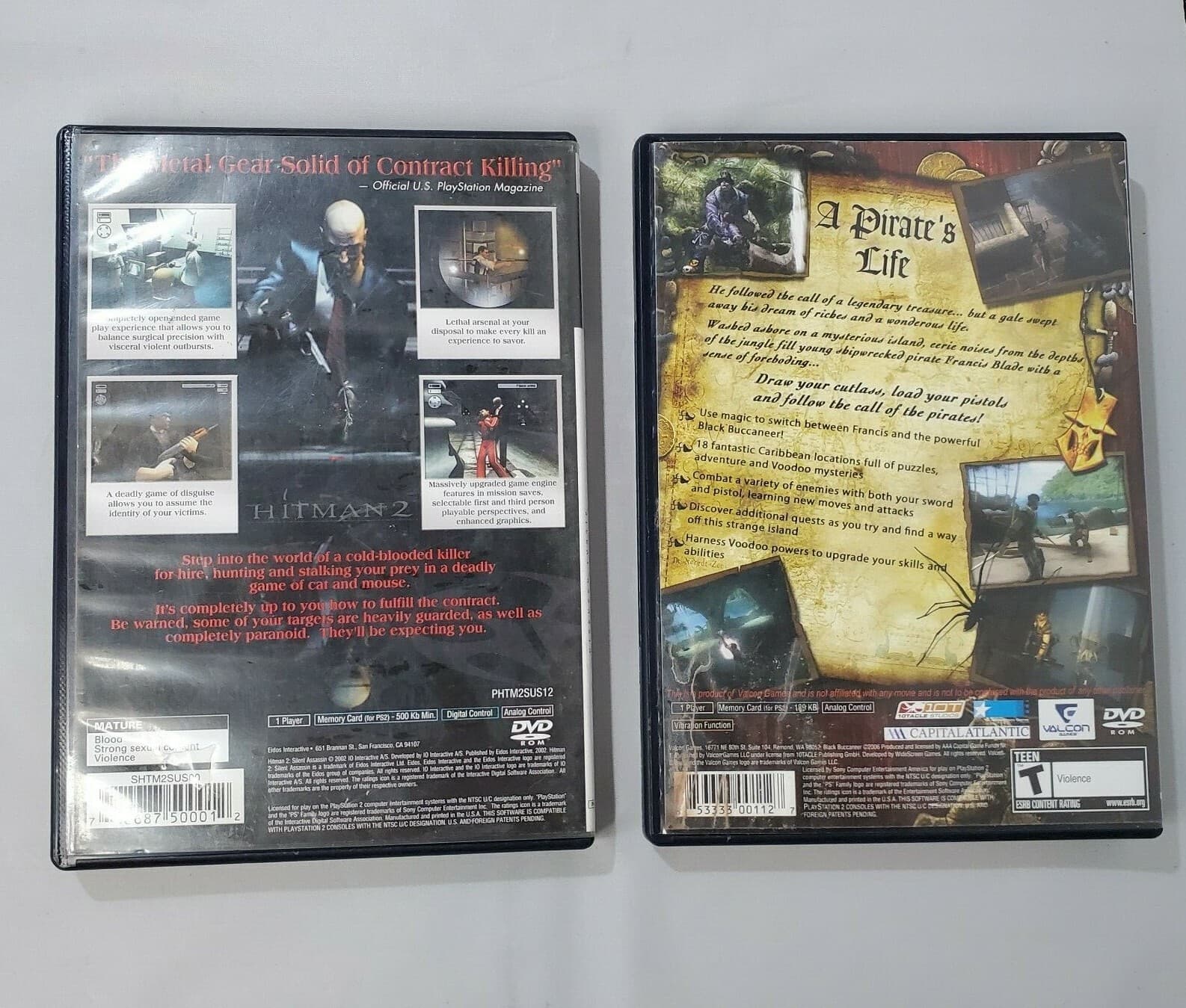 Playstation 2 PS2 Hitman 2 & Pirates Legend of the Black Buccaneer Complete - Thumbnail 2