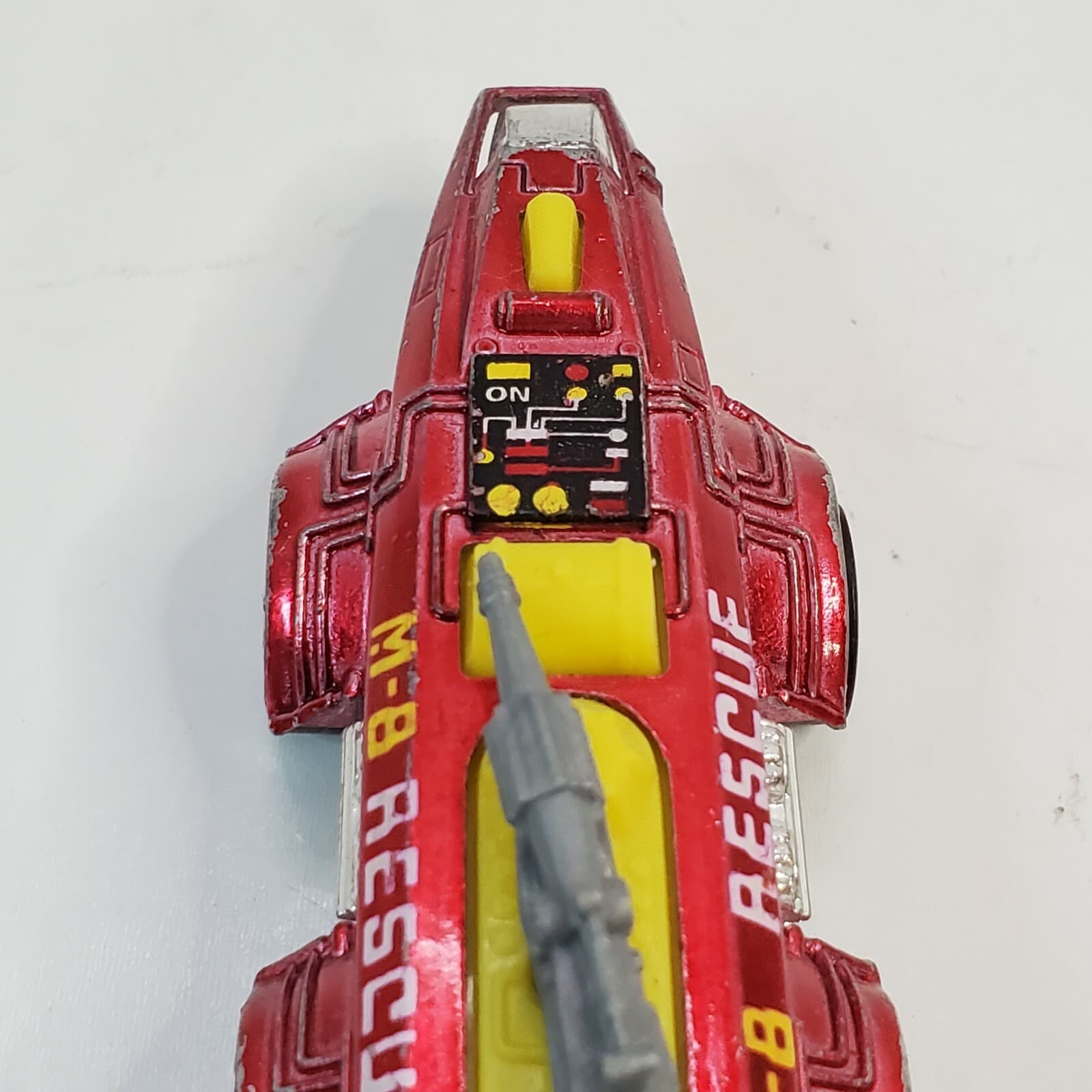 Vintage 1978 Mattel Hot Wheels Blackwall Spacer Racer M-8 Rescue Metallic Red - Thumbnail 7