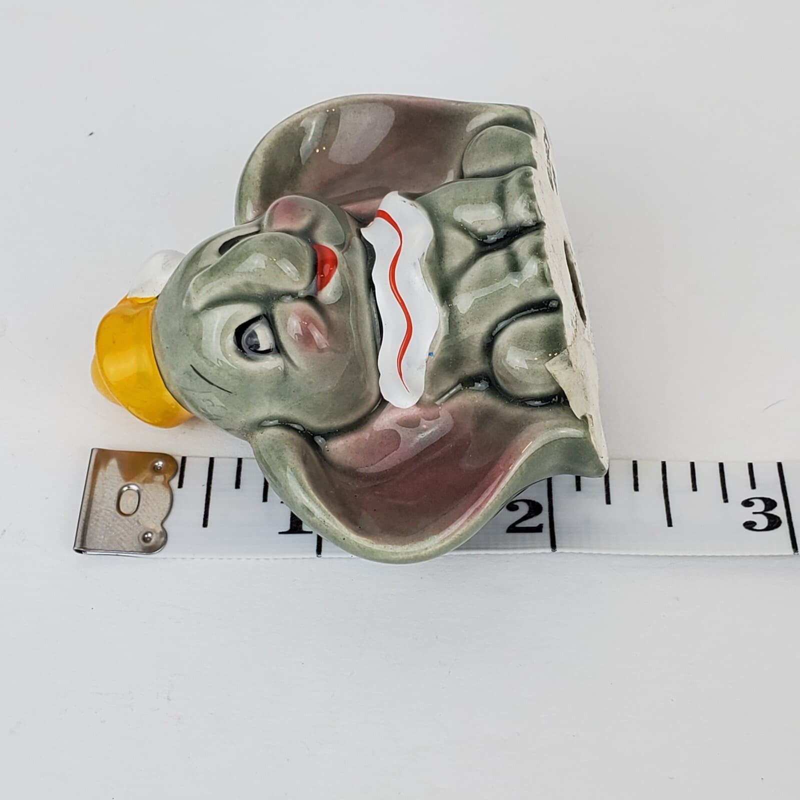 Vintage Disney Japan Baby Dumbo Circus Elephant Porcelain Figurine Yellow Hat - Thumbnail 7