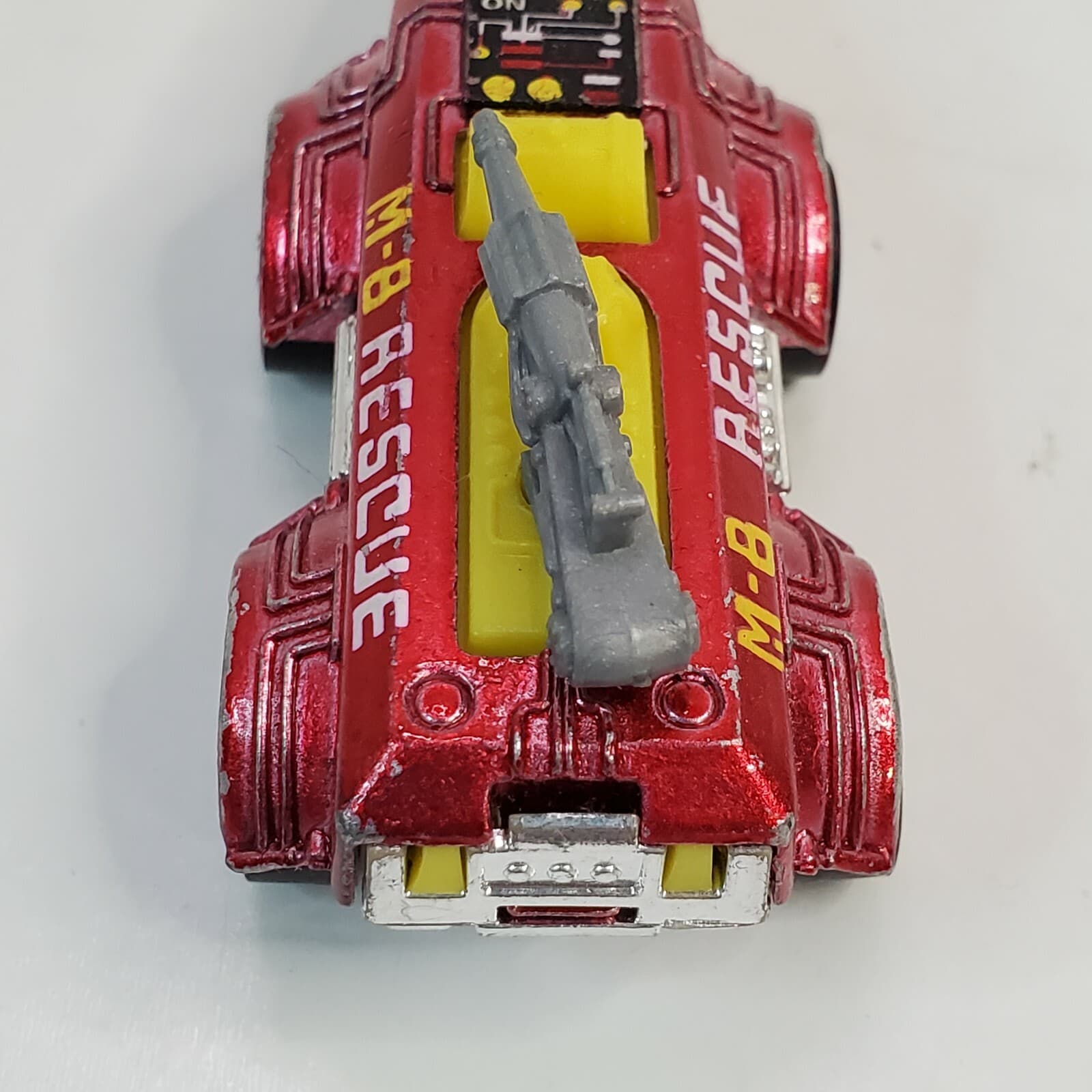 Vintage 1978 Mattel Hot Wheels Blackwall Spacer Racer M-8 Rescue Metallic Red - Thumbnail 3