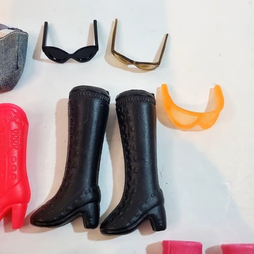 Vintage Barbie Doll Accessories 22 piece Mixed Lot 1990's Boots Sunglasses Purse - Thumbnail 6