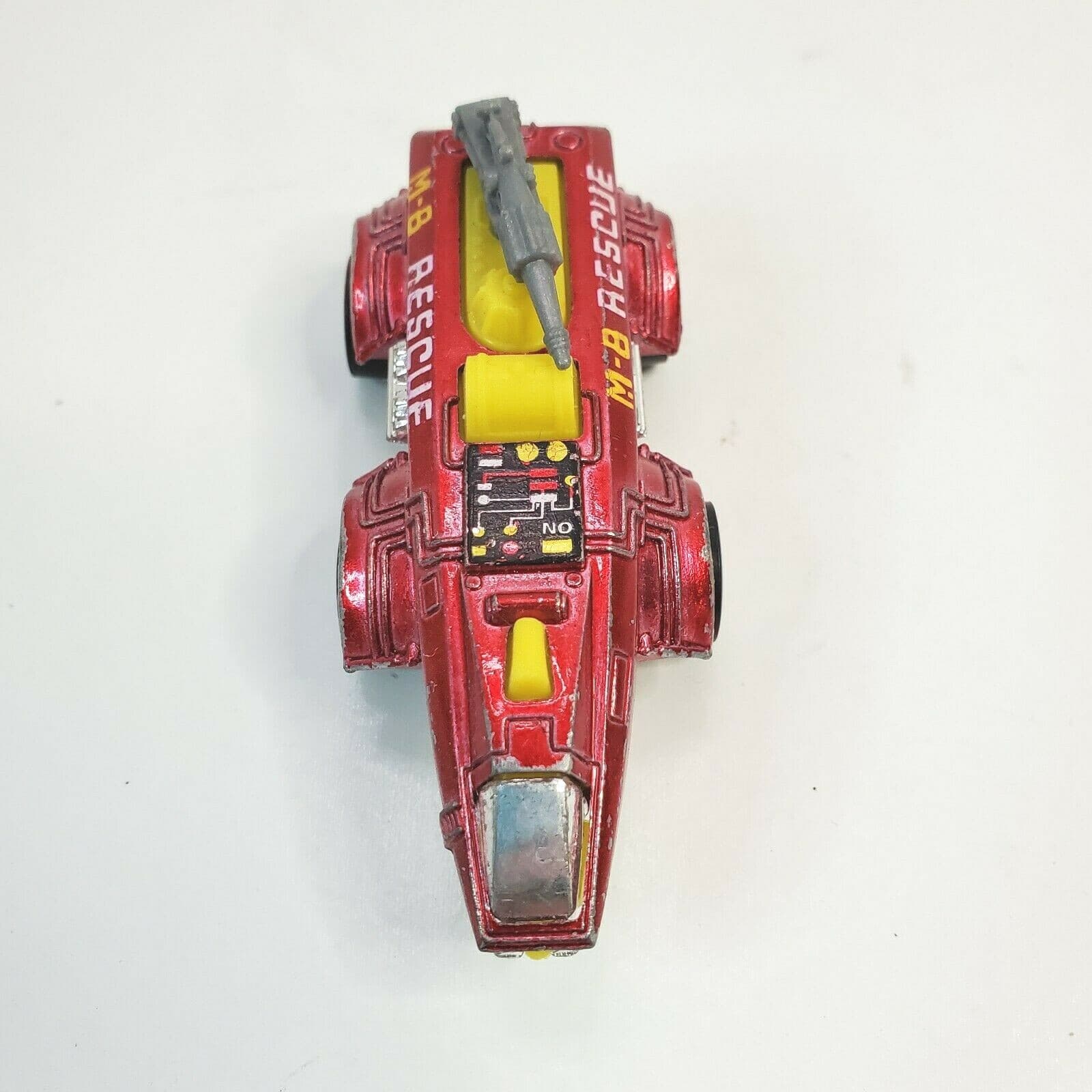 Vintage 1978 Mattel Hot Wheels Blackwall Spacer Racer M-8 Rescue Metallic Red