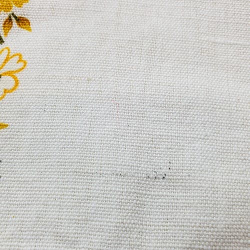Vintage Linen Stamped Yellow Flowers Dresser Scarf Table Runner 28.5" x 11" - Thumbnail 3