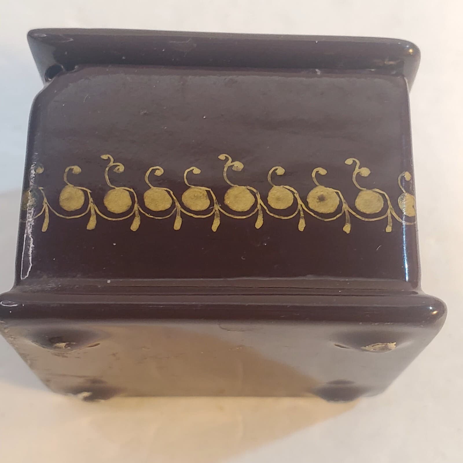 Vtg. Russian Palekh Small Hinged Lacquer Box Papier-Mache The Golden Cockerel - Thumbnail 7