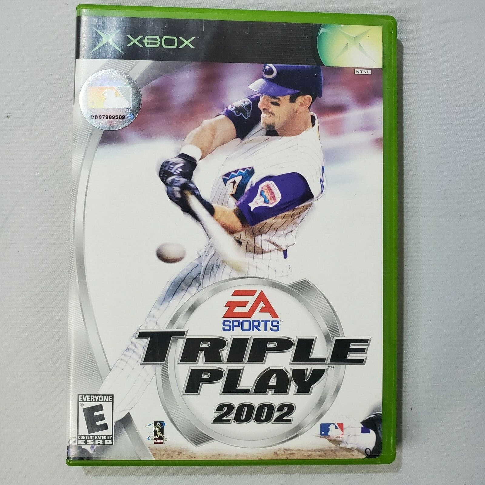 Xbox Triple Play 2002 Baseball Video Game Complete with Manual EA Sports