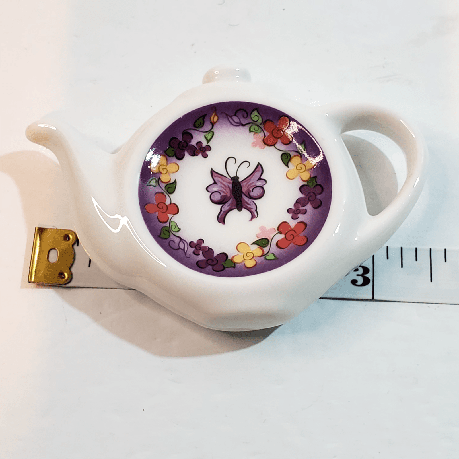 Paul Cardew 2004 Tea Time Butterfly Tea Bag Rest Flower Chain Red Hat Society - Thumbnail 5