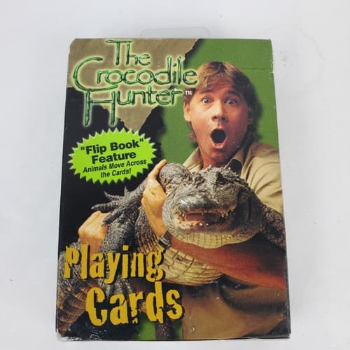 Vintage 2001 The Crocodile Hunter on Animal Planet Playing Cards Bicycle Brand
