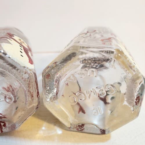 Vintage Gemco USA Glass Hand Painted Snowmen Christmas Salt & Pepper Shakers 3" - Thumbnail 5
