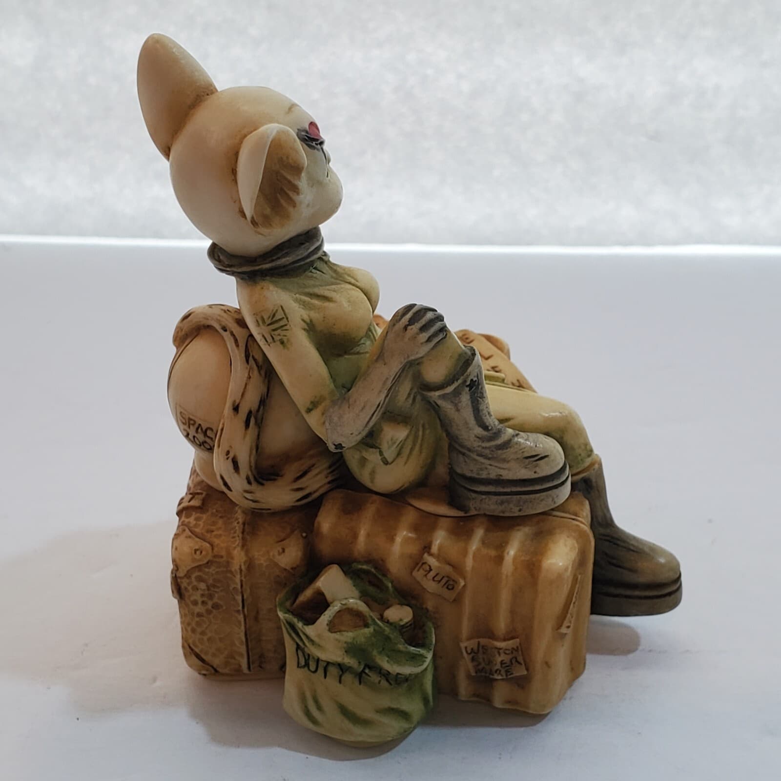 Harmony Kingdom Minx On The Moon 2001 Cat Trinket Box Figurine Steampunk - Thumbnail 4