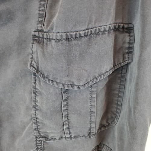 Torrid Tencel Dark Gray Size 3 Full Zip Up Short Sleeve Utility Shirt Jacket - Thumbnail 4