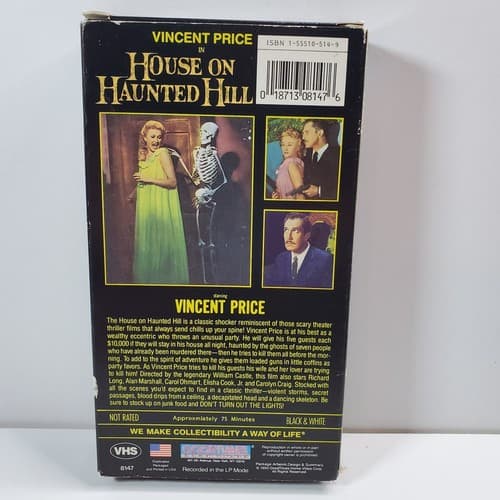 House on Haunted Hill VHS Movie Spooky Mansion Mystery Drama - Thumbnail 3