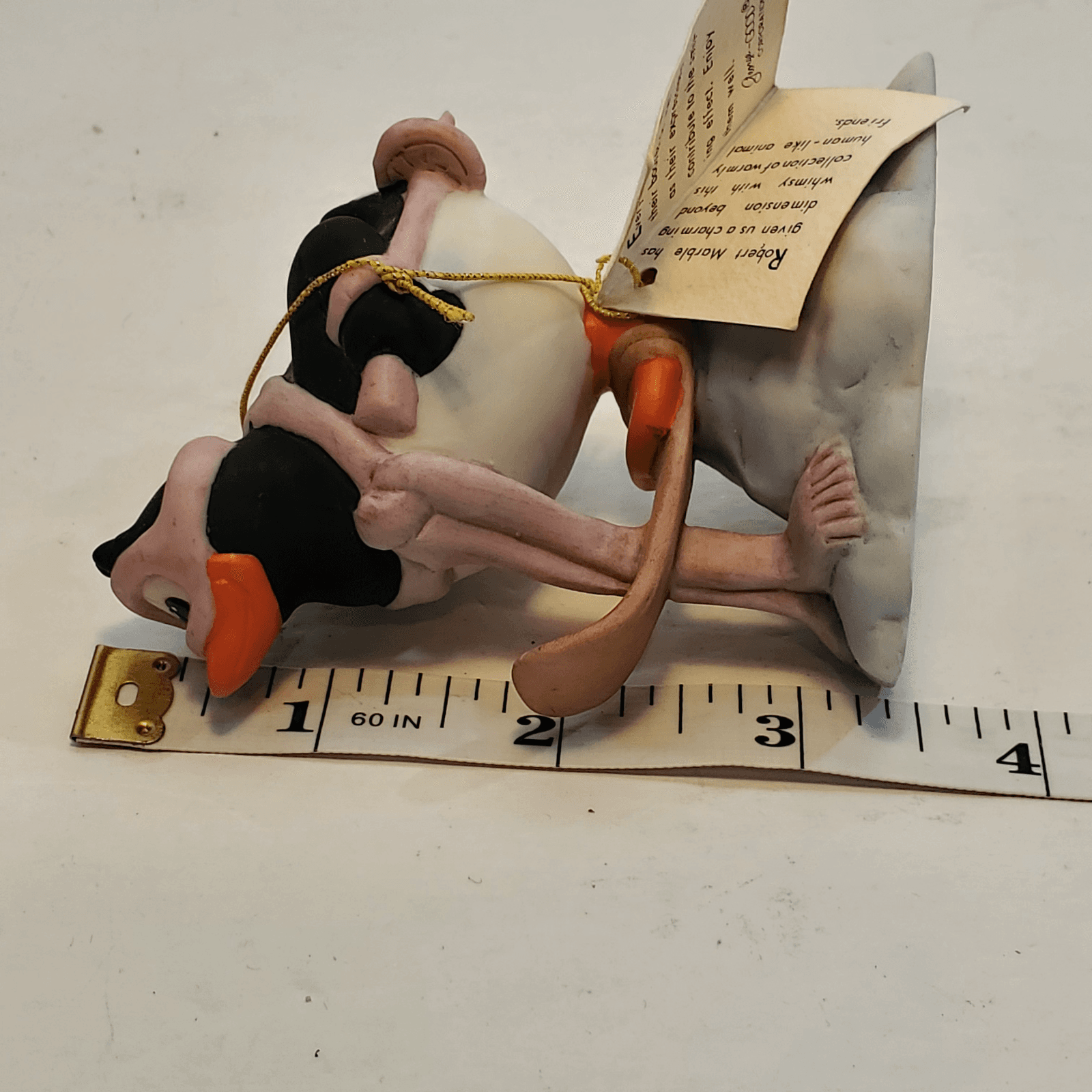 Vintage 1984 Marble's Menagerie George Good Ceramic Skiing Penguin Figurine - Thumbnail 8