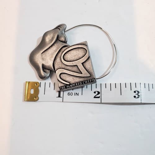Vintage Pampered Chef Pewter Tone Charm Holder Pin Brooch Hat 20 Cooking Baking - Thumbnail 4