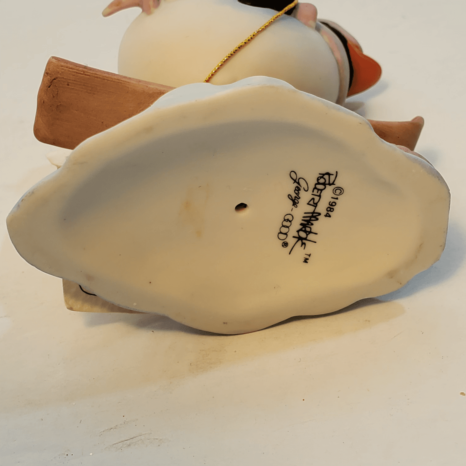 Vintage 1984 Marble's Menagerie George Good Ceramic Skiing Penguin Figurine - Thumbnail 6