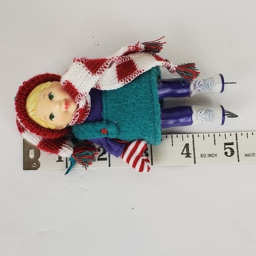Hallmark Mistletoe Miss Ice Skating Christmas Ornament 2002 Blonde No Box - Thumbnail 4