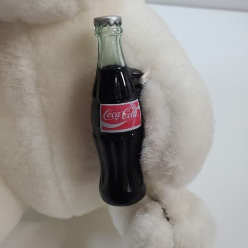 Vintage 1993 Coca Cola Polar Bear Coke Bottle Doll Plush Stuffed Animal Toy 7” - Thumbnail 4