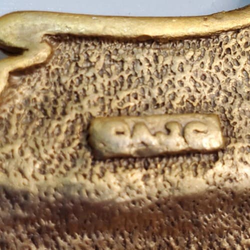 Vintage Signed AJC Gold Tone Real Estate Broker House SOLD Pin Brooch Gift - Thumbnail 3