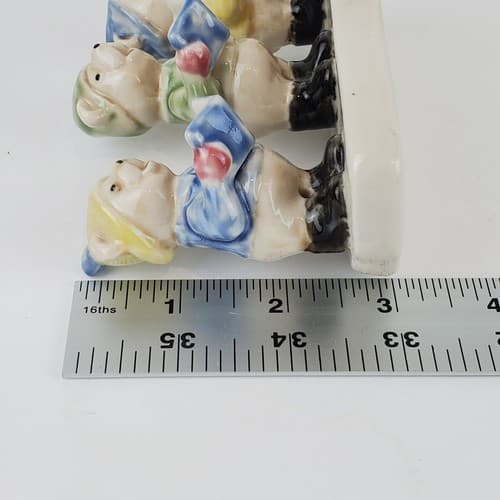Vintage Ceramic 3 Bears Singing Christmas Carolers Figurine Winter Holiday Decor - Thumbnail 12