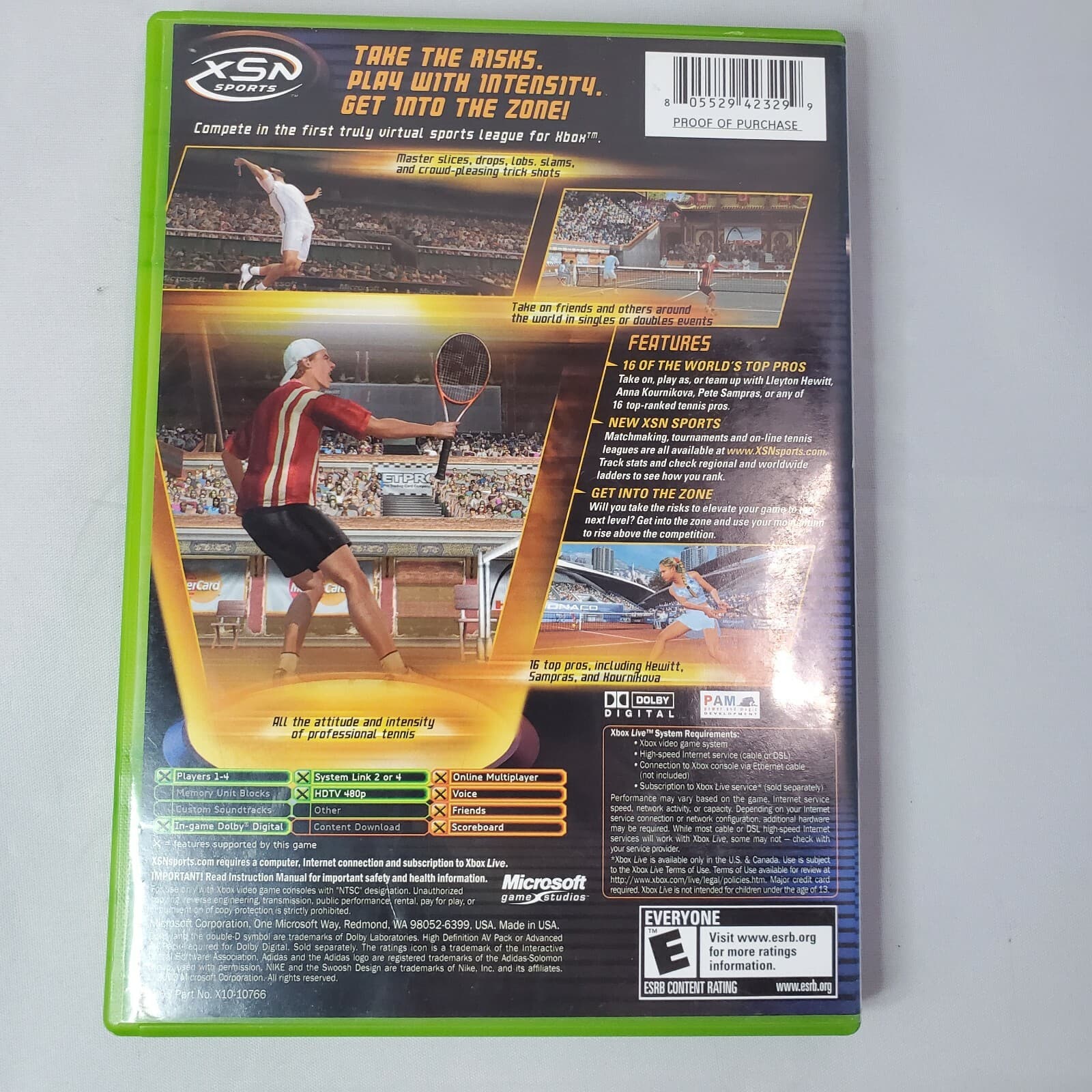 Xbox Microsoft Xbox 2003 Top Spin Complete with Manual Free Shipping - Thumbnail 2