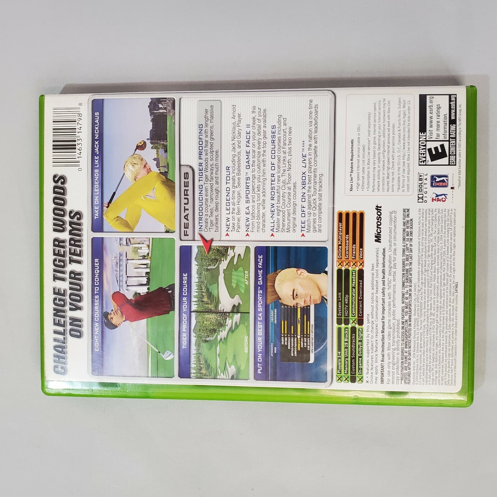 Xbox Tiger Woods PGA Tour 2005 Video Game Complete with Manual - Thumbnail 2