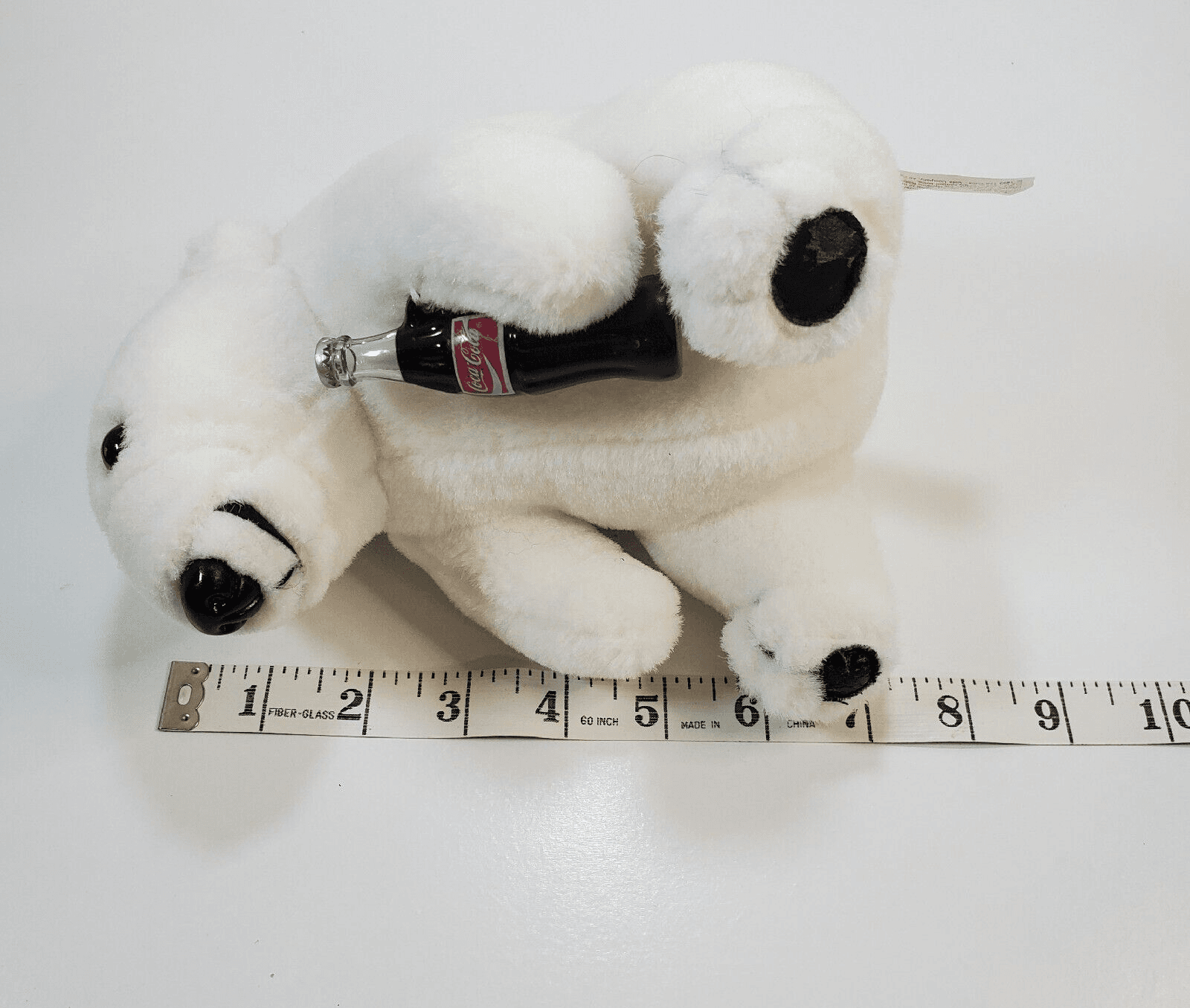 Vintage 1993 Coca Cola Polar Bear Coke Bottle Doll Plush Stuffed Animal Toy 7” - Thumbnail 8