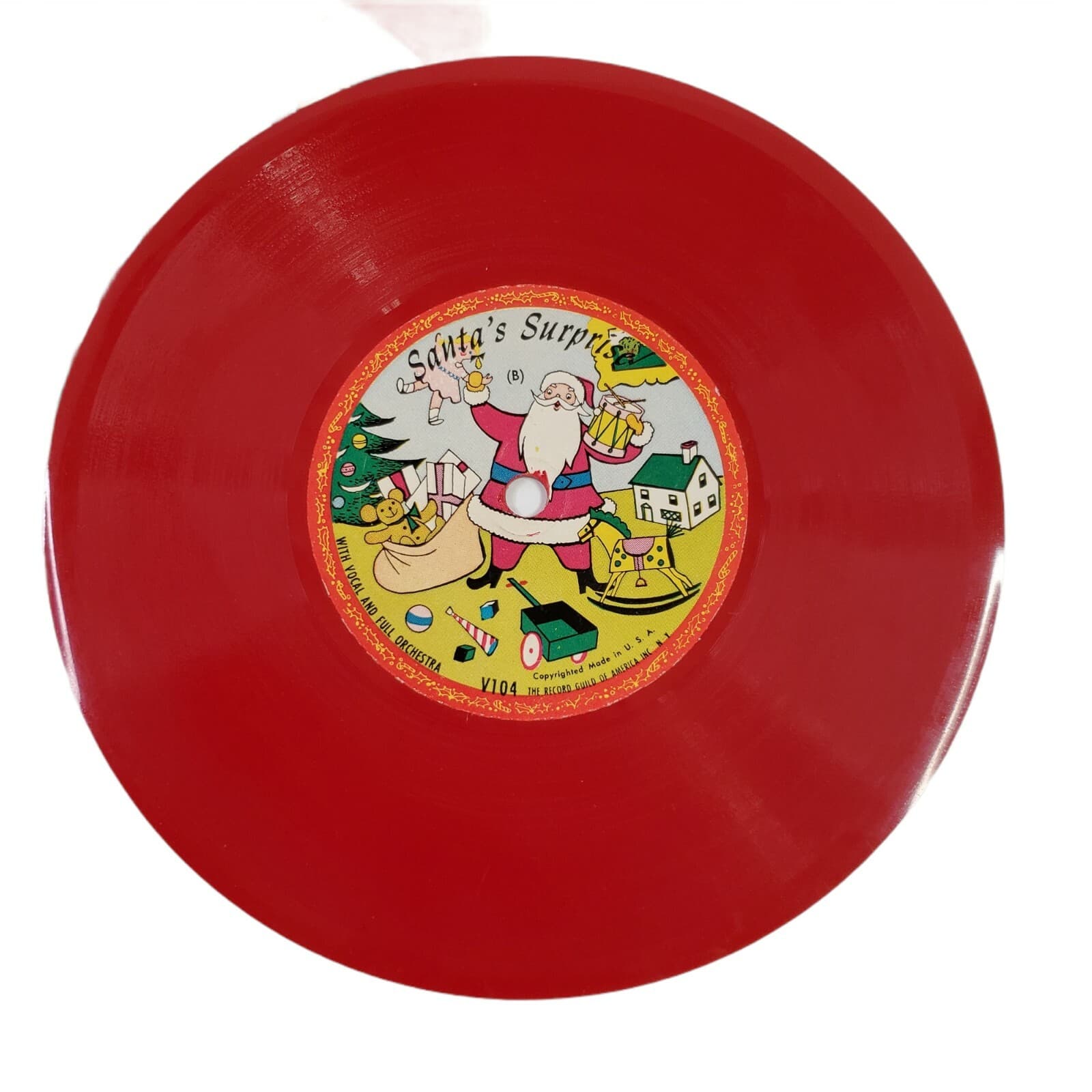 Vintage RGA Record Guild Santas Surprise Christmas 45rpm Unbreakable Untested - Thumbnail 4