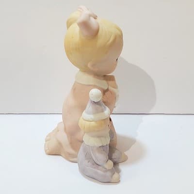 Vtg HOMCO Girl Praying Figurine with Teddy Bear Porcelain Bedtime Prayer #1433 - Thumbnail 2