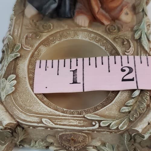 Vintage Santini Gold Italy Style Joseph Mary Baby Jesus Candle Holder Figurine - Thumbnail 11