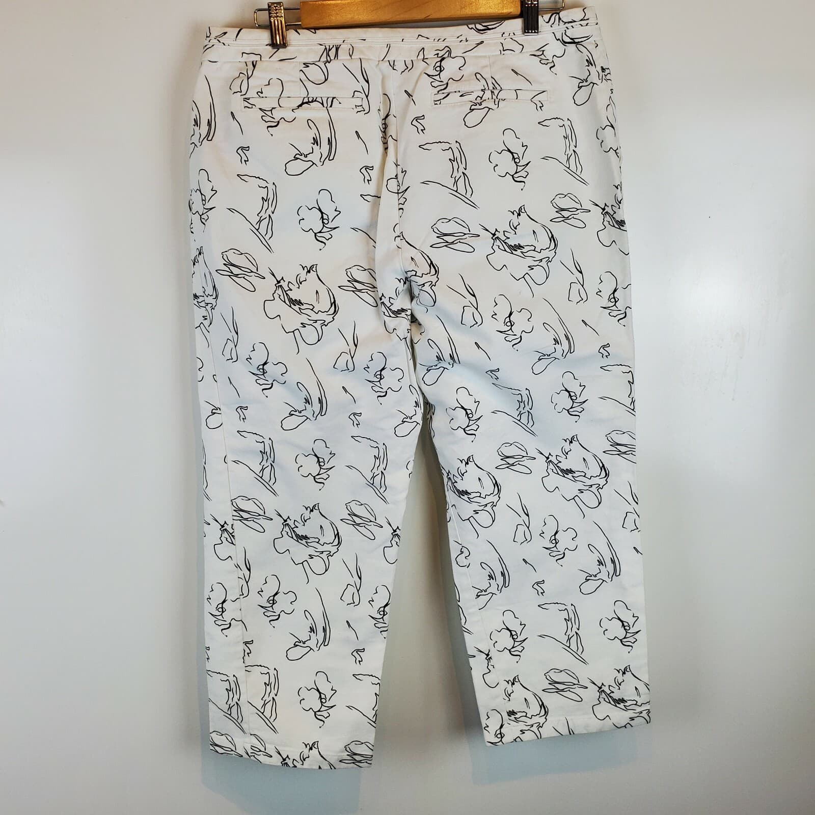 Liz Claiborne Audra Womens Capris Size 14 White Black Graphics Cotton/Spandex - Thumbnail 6