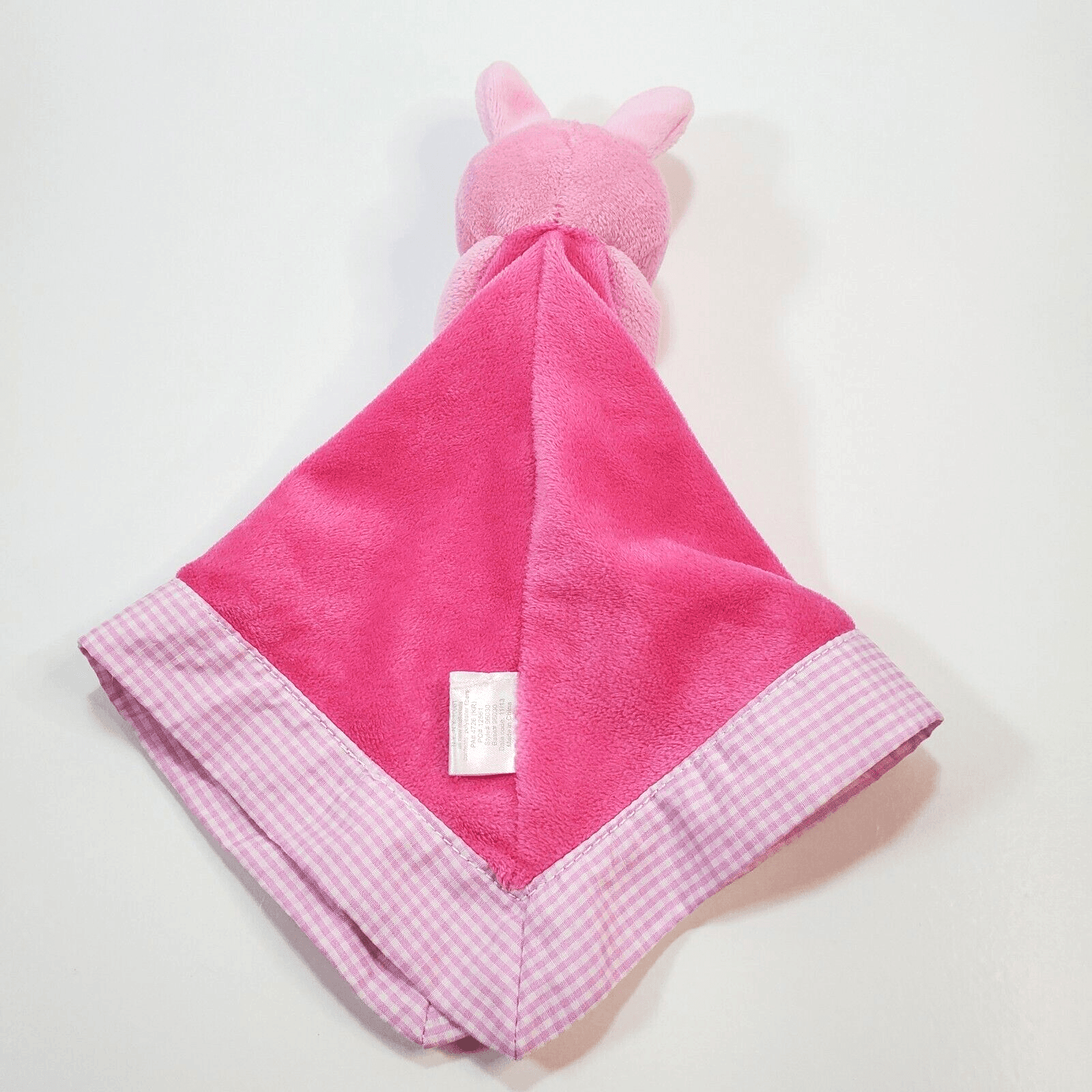 Prestige Baby Bunny Rabbit Plush Soft Lovey Pink Gingham Checks Trim - Thumbnail 4