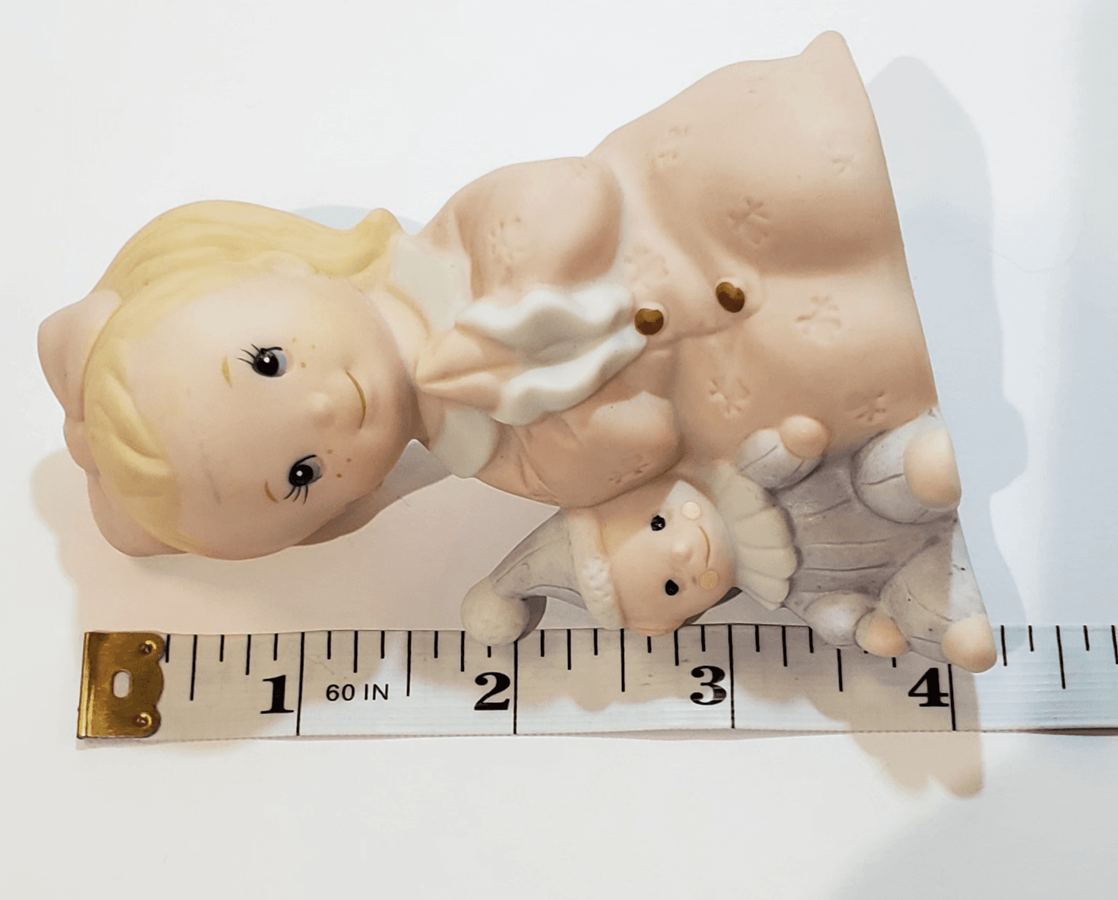 Vtg HOMCO Girl Praying Figurine with Teddy Bear Porcelain Bedtime Prayer #1433 - Thumbnail 7