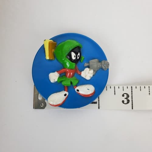 Vtg 1993 Marvin The Martian Top Banana Warner Bros Promo Movie Pin Back Button - Thumbnail 3