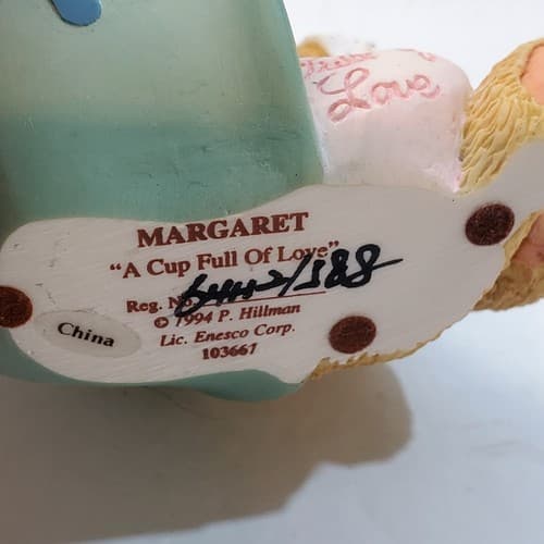 Vtg Cherished Teddies Margaret A Cup Full of Love 1994 P Hillman Enesco 103667 - Thumbnail 5