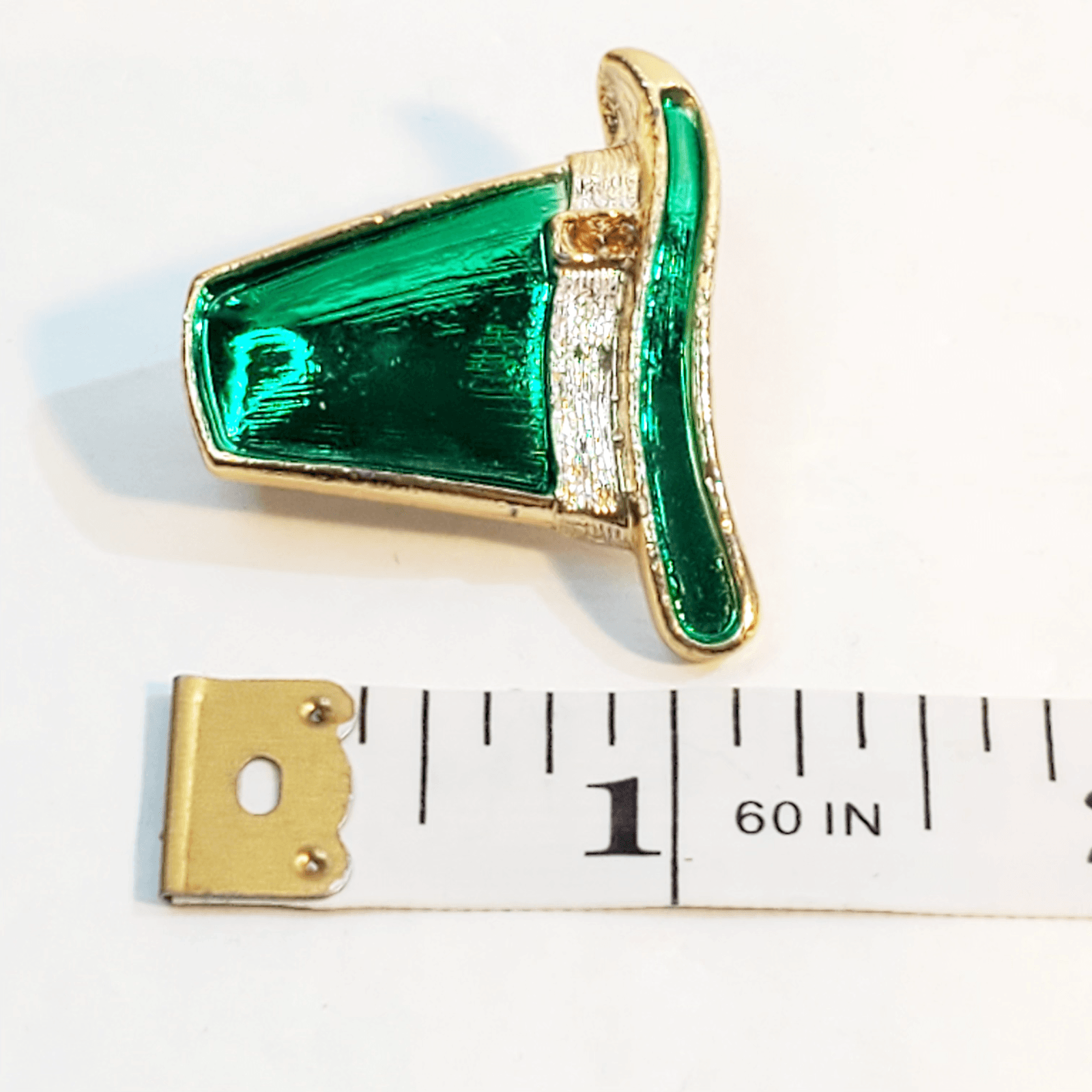 Vintage Beatrix Signed Enamel Green Leprechaun Hat Brooch Pin St Patrick's Day - Thumbnail 4
